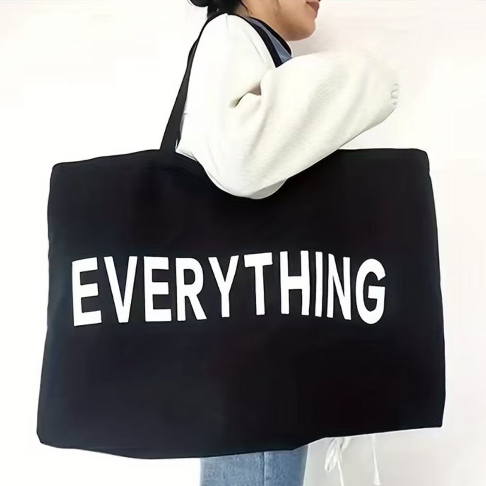 Black White Canvas Everything‎ Tote Minimalist Coastal Chic